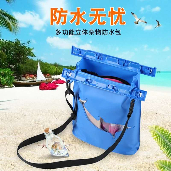 Outdoor stereoscopic waterproof bag mobile phone bag camera diving jacket swimming hot spring drifting waistband shoulder bag water splashin