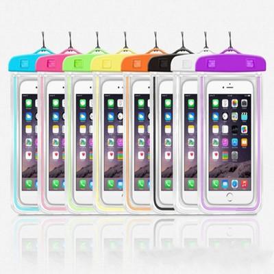 Wholesale outdoor sports mobile phone waterproof bag, luminous touch screen mobile phone bag, travel diving mobile phone waterproof cover, f