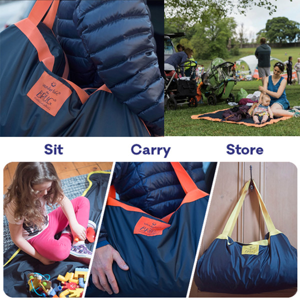 2 in 1 Dry Storage Outdoor Mats Quick Clean Packs Oxford Foldable Camping Storage For Picnic Sand