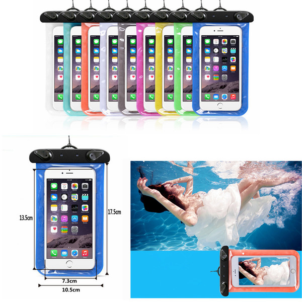 WaterProof phone Pouch transparent Bag Dry Case Cover For Phone outdoor Diving Swimming colorful bag FFA338 1000PCS Dry Storage