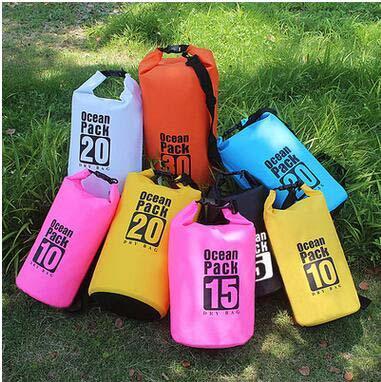 Summer Outdoor Sport Waterproof Bags Drifting Rafting Swimming Dry Storage Large Capacity Portable Light PVC Waterproof Bags Free Shipping