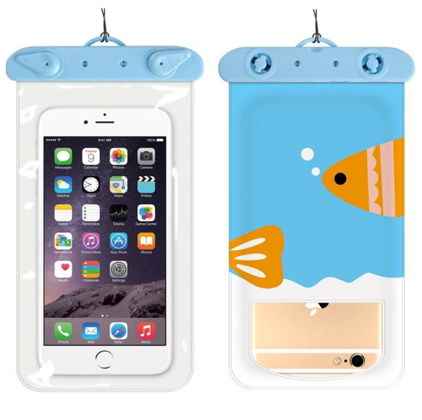 Cartoon Universal Cover Waterproof Phone Case For iPhone 7 6S Coque Pouch Waterproof Bag Case For Samsung Huawei Oppo Swim Waterproof Case