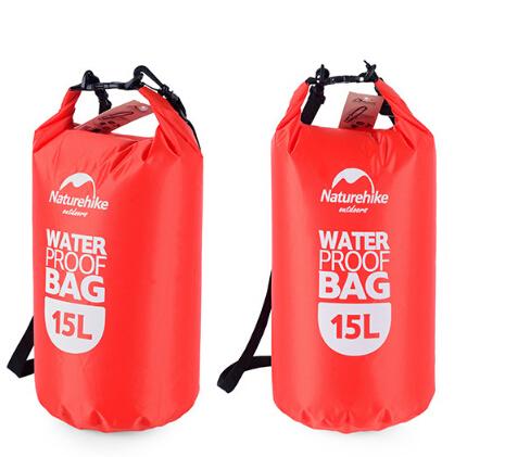 Designer-Outdoor Waterproof drifting bag PVC Tarpaulin + Polyester Fabric dry bag duffel 15 L Waterproof Dry Bags with strap