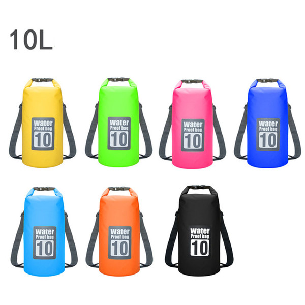 10L Waterproof Unisex 6 Colors PVC Outdoor Sand Beach Drift Swimming Bag Bucket