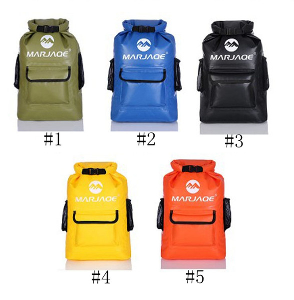 22L 16L Waterproof Backpack Outdoor Camping Rafting Drifting Dry Bag With Padded Shoulder Straps Dry Storage DDA725 Five Colors