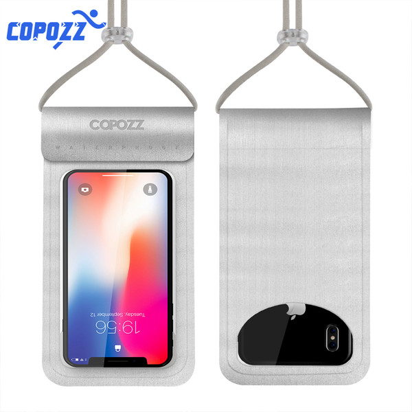 COPOZZ Waterproof Phone Pouch for iPhone X/8/7/6S Plus/Samsung S7 Swimming Snorkeling Skiing Diving Underwater Mobile Bags Case