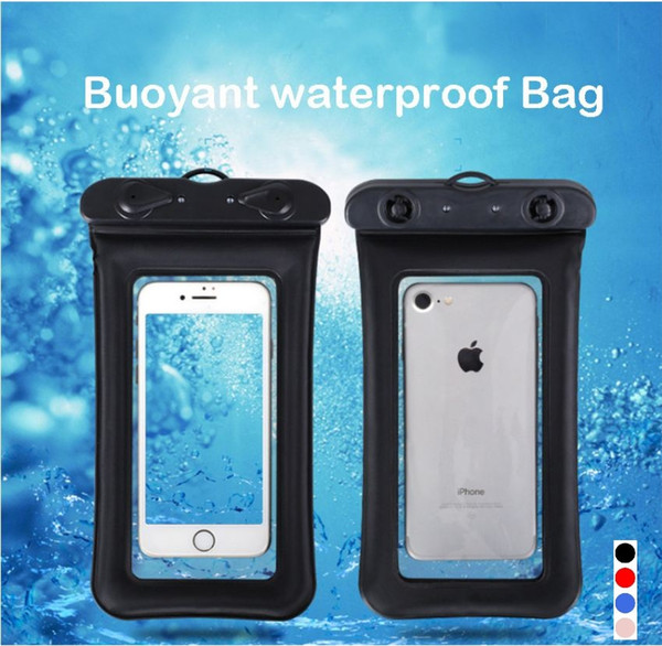 Buoyant Air Bag Waterproof Phone Case For iPhone7 6s Samsung Huawei Coque Pouch Waterproof Bag Case Swim Waterproof Airbag Case