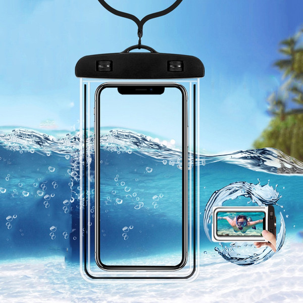 Waterproof Mobile Phone Case For iPhone X Xs Max Xr 8 7 Samsung Clear PVC Sealed Underwater Cell Smart Phone Dry Pouch Cover