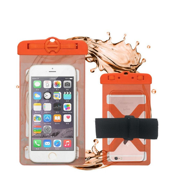 Armband Waterproof Mobile Phone Case For iPhone X 7 6 Plus Samsung S9 Clear PVC Sealed Underwater Cell Smart Phone Dry Pouch Cover