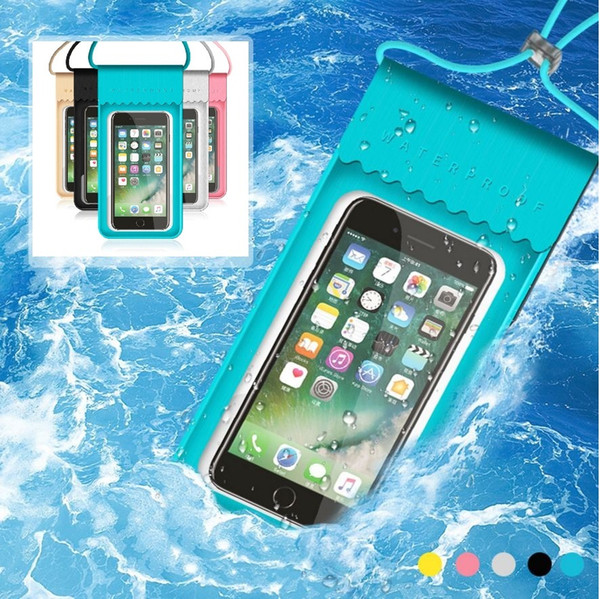 New PU Waterproof Mobile Phone Case For iPhone X 7 6 Samsung Clear PVC Sealed Underwater Cell Smart Phone Dry Pouch Cover (Retail)