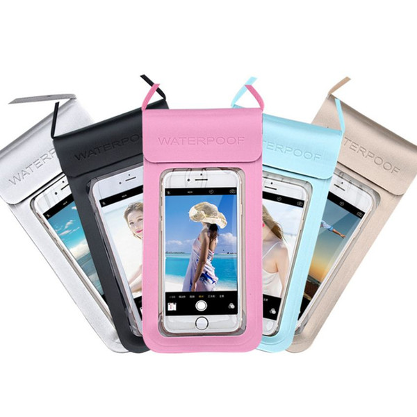 PU Waterproof Mobile Phone Case For iPhone X Xs Max Xr 8 7 Samsung S9 Clear PVC Sealed Underwater Cell Smart Phone Dry Pouch Cover