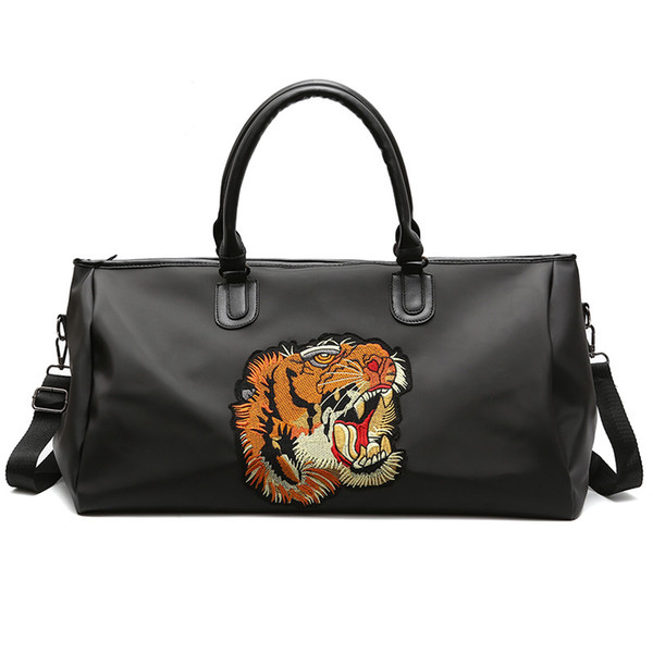 Embroidered Tiger Head Overnight Weekend Travel Bag Waterproof Holdal Gym Sports Tote Duffles Bags Luggage Bags Handbag Shoulder Bags DK55