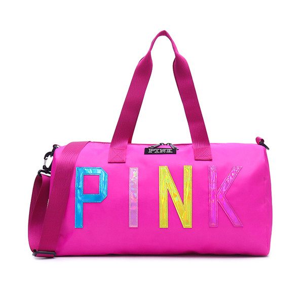 Pink Canvas Storage Bag Duffel Bags Travel Bag Waterproof Casual Beach Exercise Luggage Bags