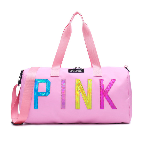 Love Pink Storage Bag Big Large Pink Men Women Travel Bag Hangbag Waterproof Duffel Bags Luggage Bags