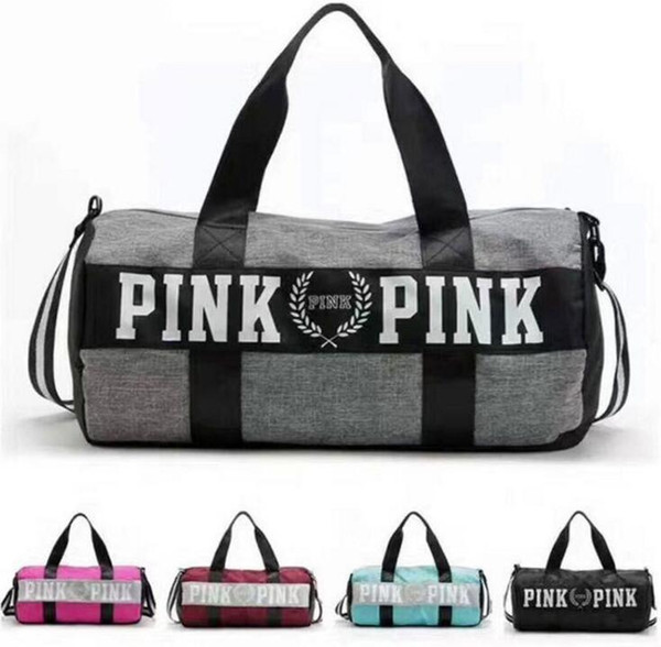 Wholesale HOT 2017 Large Capacity Popular Outdoor Pink Duffel Bag Men Canvas Travel Sports Bags Collection Gym Bags Free shipping