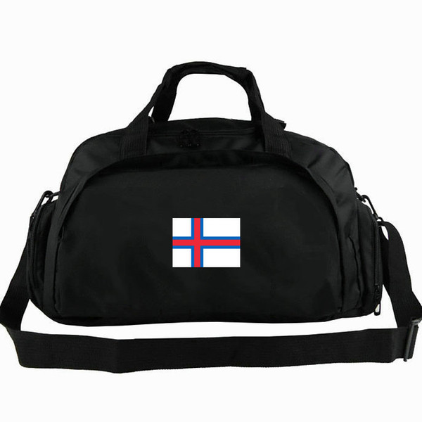 Faroe duffel bag Islands red blue flag tote Portable 2 way use backpack National banner luggage Trip shoulder duffle Sport sling pack