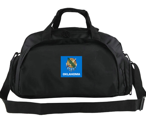 Oklahoma duffel bag US province tote Sooner state flag backpack Banner luggage Sport shoulder duffle Outdoor sling pack