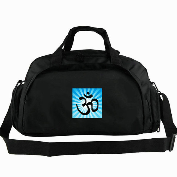 Aum duffel bag Om emblem tote Hinduism logo backpack Leisure luggage Sport shoulder duffle Outdoor sling pack