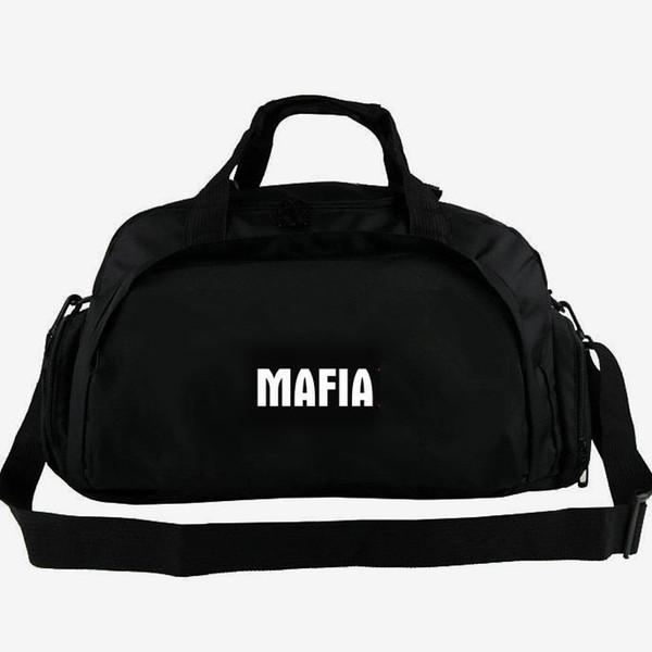 Mafia duffel bag Famous party badge tote Mafioso 2 way use backpack Banner luggage Trip shoulder duffle Sport sling pack