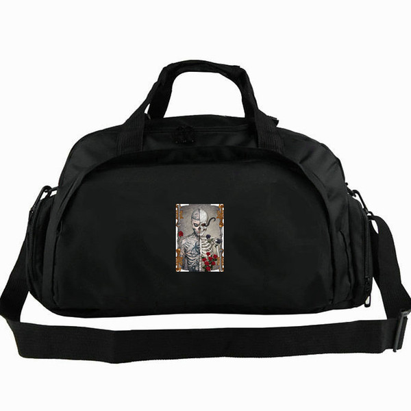 Tatoo duffel bag Rick Genest tote Zombie boy backpack 2 way use luggage Daily shoulder duffle Sport sling pack