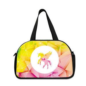 Unique Diamond Unicorn Design Travel Luggage Duffle Bags For Teenage Girls Boys Canvas Women Shoulder Messenger Weekend Bag Men Sport Duffel