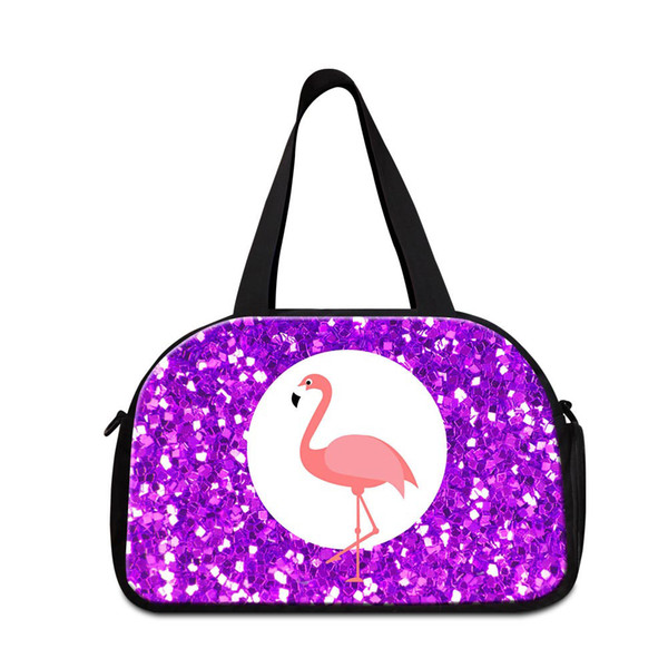 Animal Flamingos Printing Travel Bags For Women Canvas High Quality Duffle Shoulder Bag For Teenage Girls Ladies Casual Duffel Weekend Bags