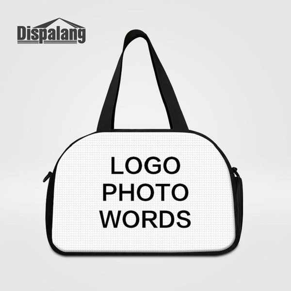 Women Men Personalized Design Travel Duffle Bag Customize Your Own Logo Photo Weekend Overnight Handbag Students Sport Bag With Shoes Pocket