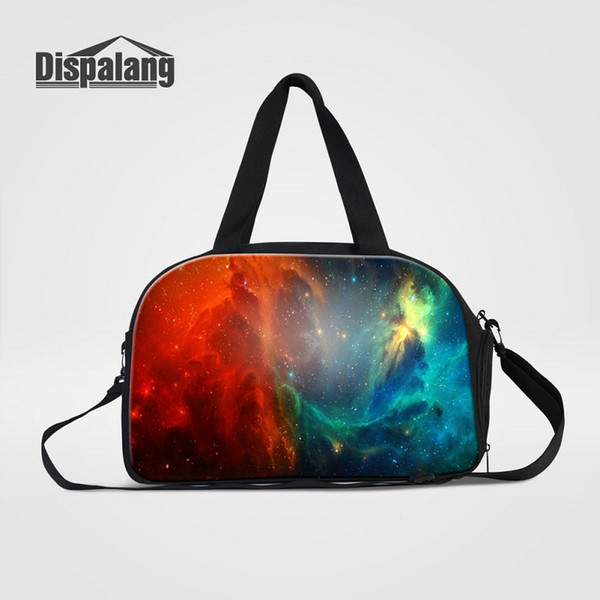 Men Handbags Luggage Travel Bags Unique Galaxy Printing Duffle Bag For Teenage Boys Women Canvas Shoulder Weekend Bags Meduim Overnight Bags