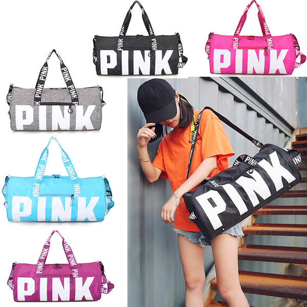 5 Colors Canvas Secret Storage Bag Pink Duffel Bags Unisex Travel Bag Waterproof Victoria Casual Beach Exercise Luggage Bags 10pcs