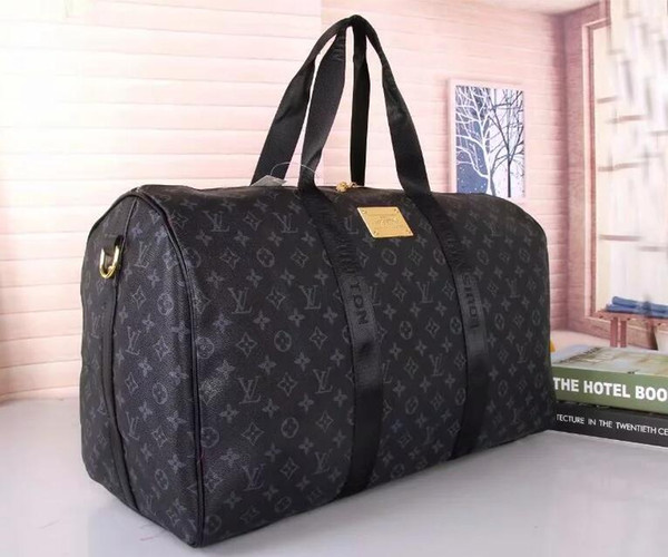 2018 new fashion men women travel bag duffle bag, brand designer luggage handbags large capacity sport bag 55X26X34CM 88658