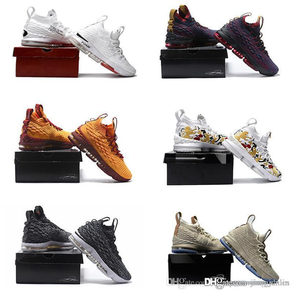 2018 Newest lebron 15 Ashes Ghost High Quality Basketball Shoes Sneakers 15s Mens Casual Shoes 15 eur 40-46