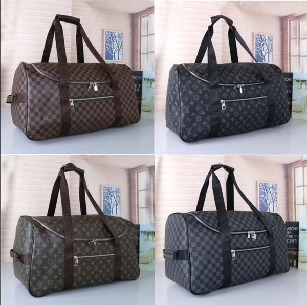 new fashion men women travel bag duffle bag, brand designer luggage handbags large capacity sport bag 55CM