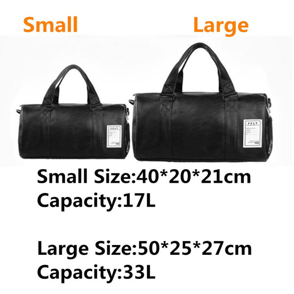 Travel Bag With Separate Pockets for Shoes Handbag Leather Shoulder Bag PU Large Capacity Luggage Duffel Totes Mens Package