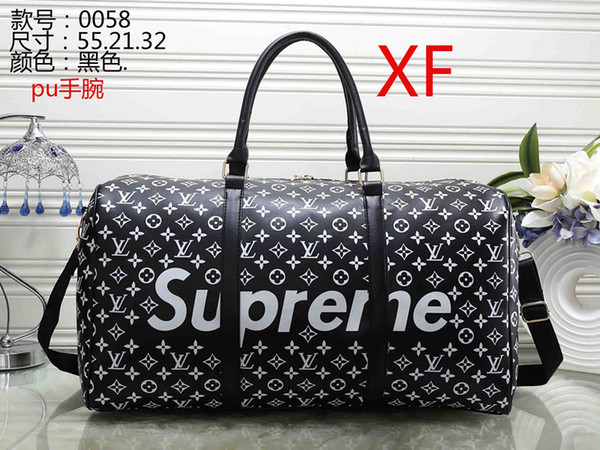 New fashion men and women black red travel luggage brand designer luggage large capacity sports bag storage bag40688