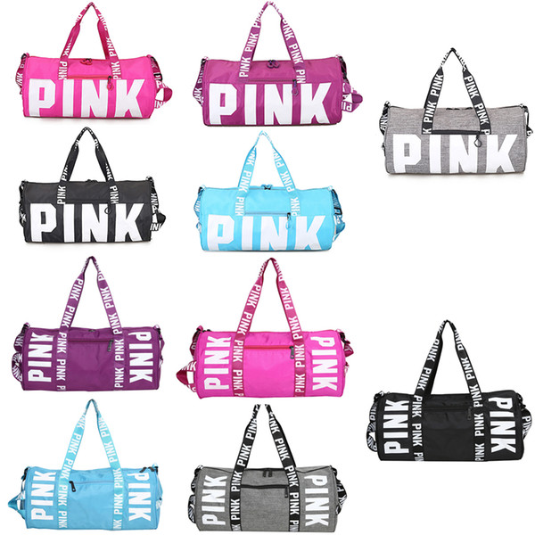 Pink Duffel Bag Handbag letter Travel Bags Waterproof Casual Beach Exercise Luggage Bags Canvas Secret Storage Bag 10 style