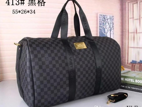 Hot brand men women travel bag PU Leather duffle bag brand designer luggage handbags large capacity sports bag