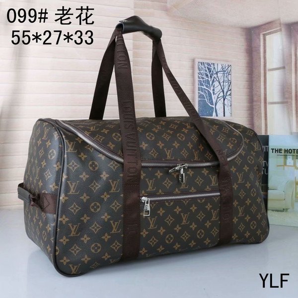 2019 men duffle bag women travel bags hand luggage brands design travel bag men PU leather handbags large cross body bag totes 55cm