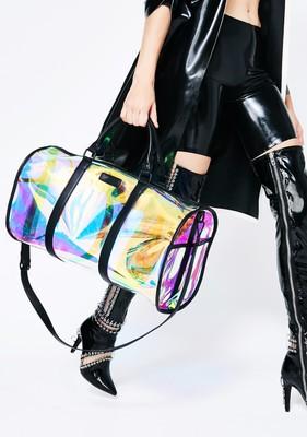 2019 New women transparent laser magic beach bags mobile fashion shopping bag travel shoulder diagonal handbag big bag keepall