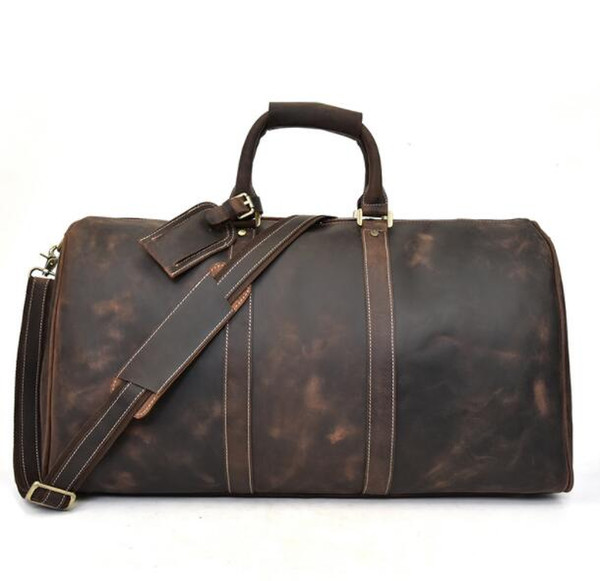 2019 new fashion black men women travel bag duffle bag, luggage handbags large capacity sport bag 58CM with lock head dust bag