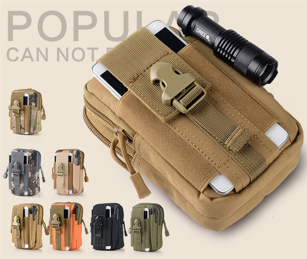 Outdoor Sports Tactical Belt Bag Male 5.5 / 6 inch Waterproof Mobile Phone Bag Wearing Belt Running Hanging Bag