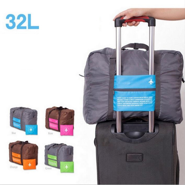 4 Colors Foldable Nylon Suitcase Hand Luggage Cabin Small Wheeled Travel Folding Flight Bag Large Capacity Case Travel Insert Handbag ak056