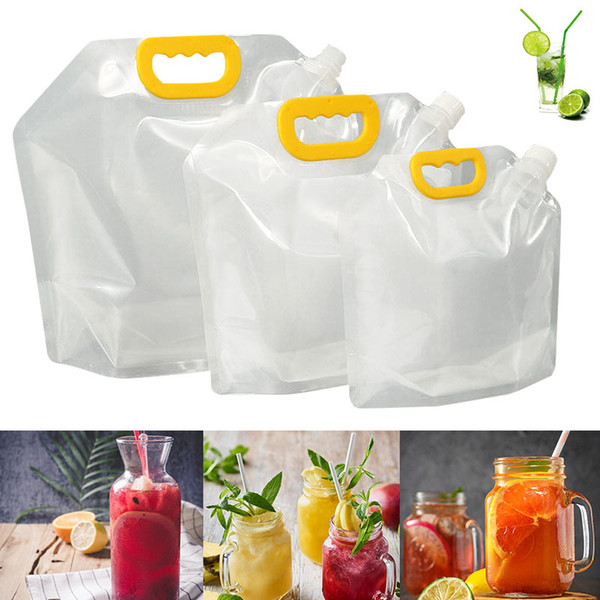 5pcs Flask Set for Cruises and Travel Concealable Reusable Beer Juice Plastic Bags SEC88