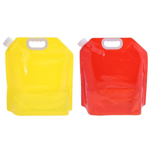 5L Foldable Water Bag PE Tasteless Safety Seal Portable Drinking Water Container Survival Storage Bag for Camping Hiking BBQ Z95