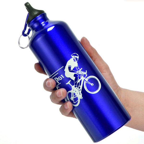 Sports 750ML Water Drinking Bottle Carabiner Clip Camping Cycling Aluminum Cup