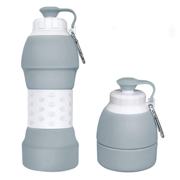 580ML Foldable Drink Sport Water Bottle Water Bag Camping Travel Plastic Bicycle Bottle Running Hiking Bags