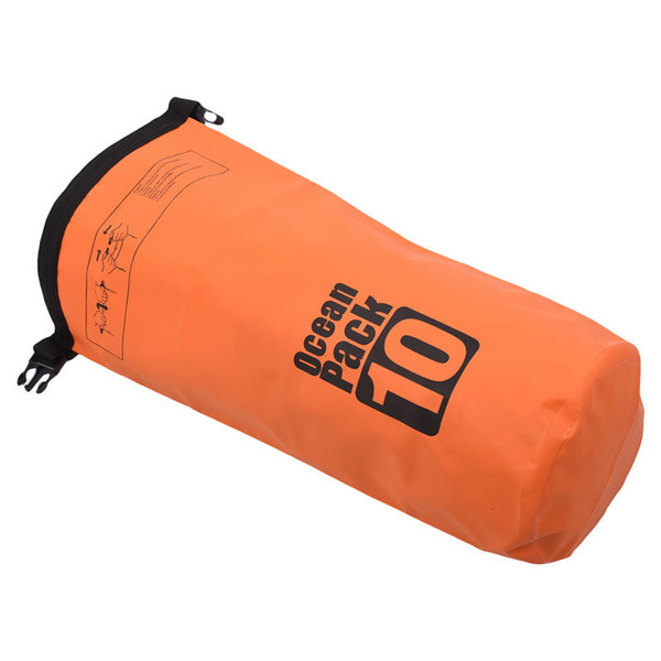 10L Waterproof Storage Carry Bag Sack Backpack Pouch Boat Kayak Orange