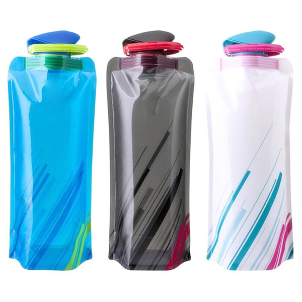 700mL Sports Travel Portable Reusable Collapsible Folding Drink Water Bottle Kettle Outdoor Sports Water Bottle BPA Free Kettle