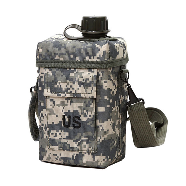 2L Outdoor Kettle Camouflage Multi-Color High Temperature Resistant Travel Water Bottle With Holder Bag Strap PVC Camping Ridng