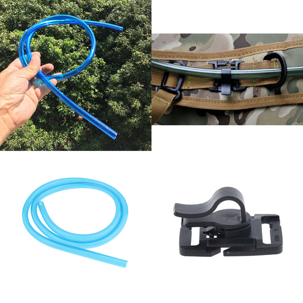 Rotating Hydration Pack Tube Clip + 3ft Replacement Water Bladder Reservoir Drinking Pipe Outdoor Sports Water Bag Accessories