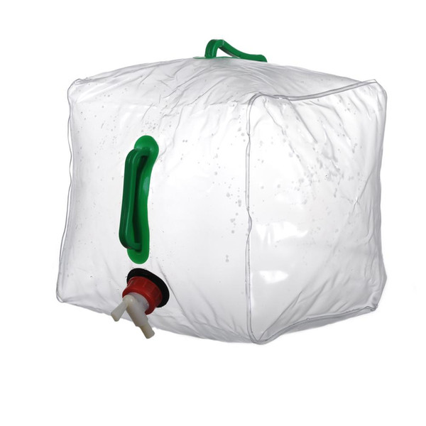 Outdoor folding water bag PVC portable water bottle Screw square bottle 20L